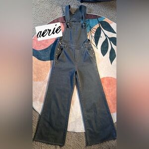 Aerie Charcoal overalls. XS